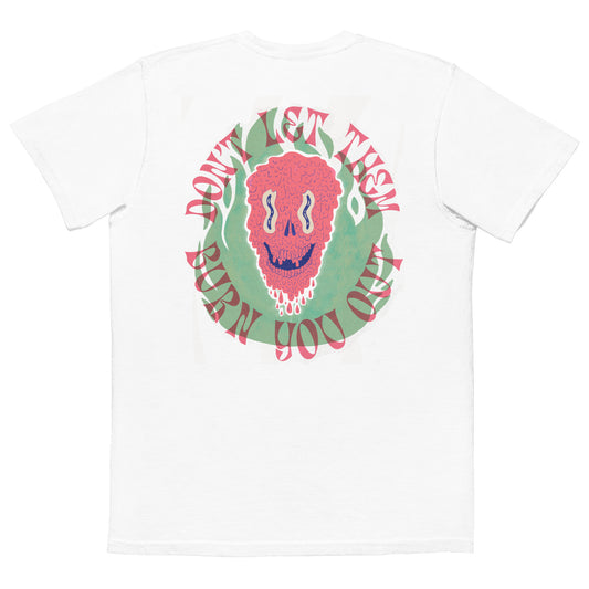 Burnt Out pocket tee (Pink & Blue)